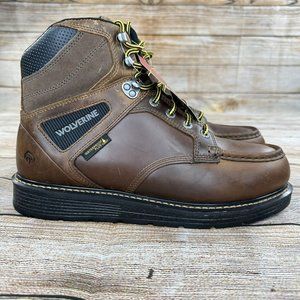 Wolverine Hellcat 6” Boots Men Size 12 Ultraspring Moc Toe  WP Boots